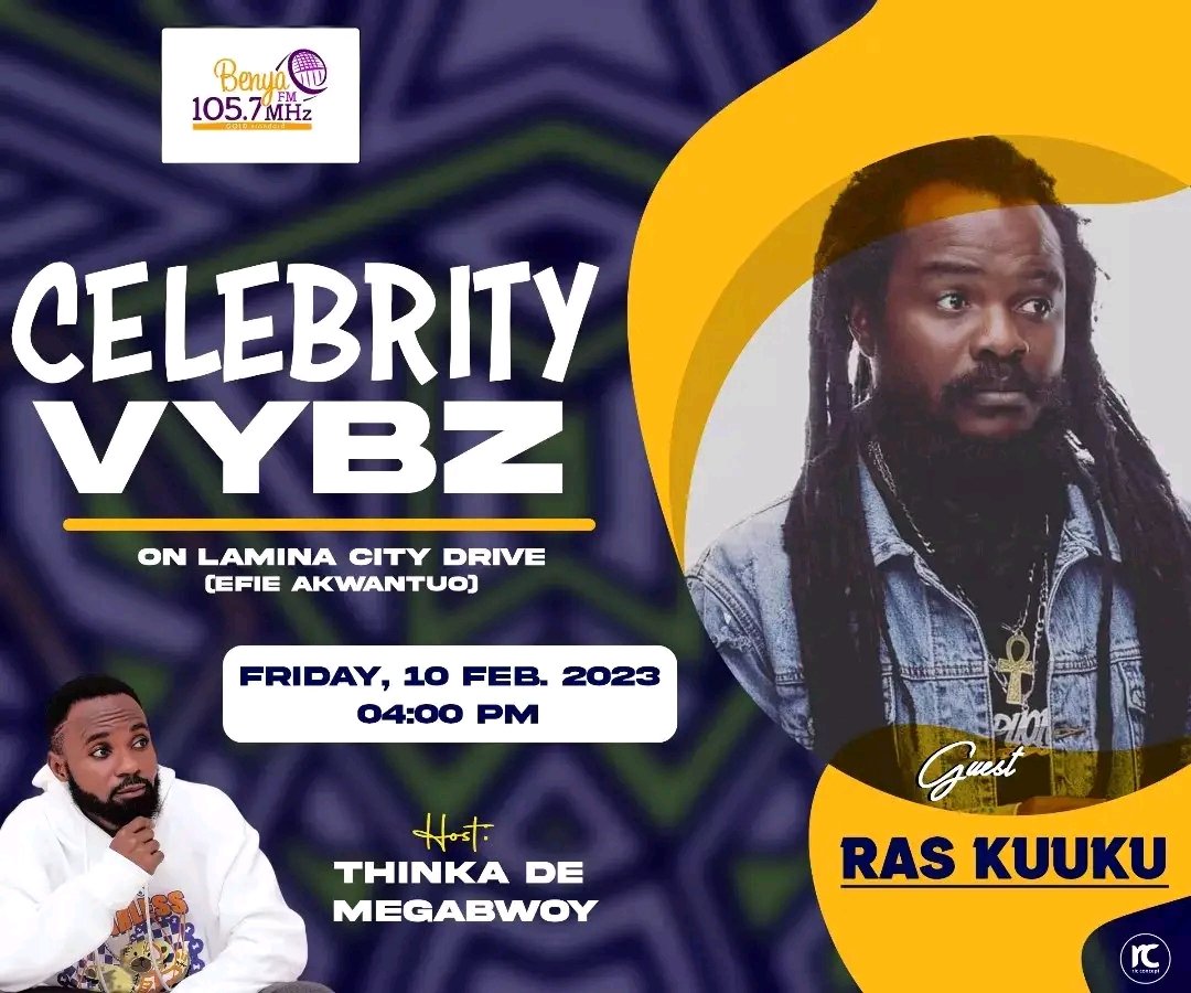 ThinkaTv's tweet photo. #CELEBRITY_VYBZ ON #LAMINA_CITY_DRIVE 🚌📻

Lets do dz with @RasKuuku On #BENYA105.7FM @Exactly4pm today 👌

Plz don't miss it 🙏🙏🙏🙏

#BHADNESS ����🔥🔥🔥 https://t.co/Nda91OO02q