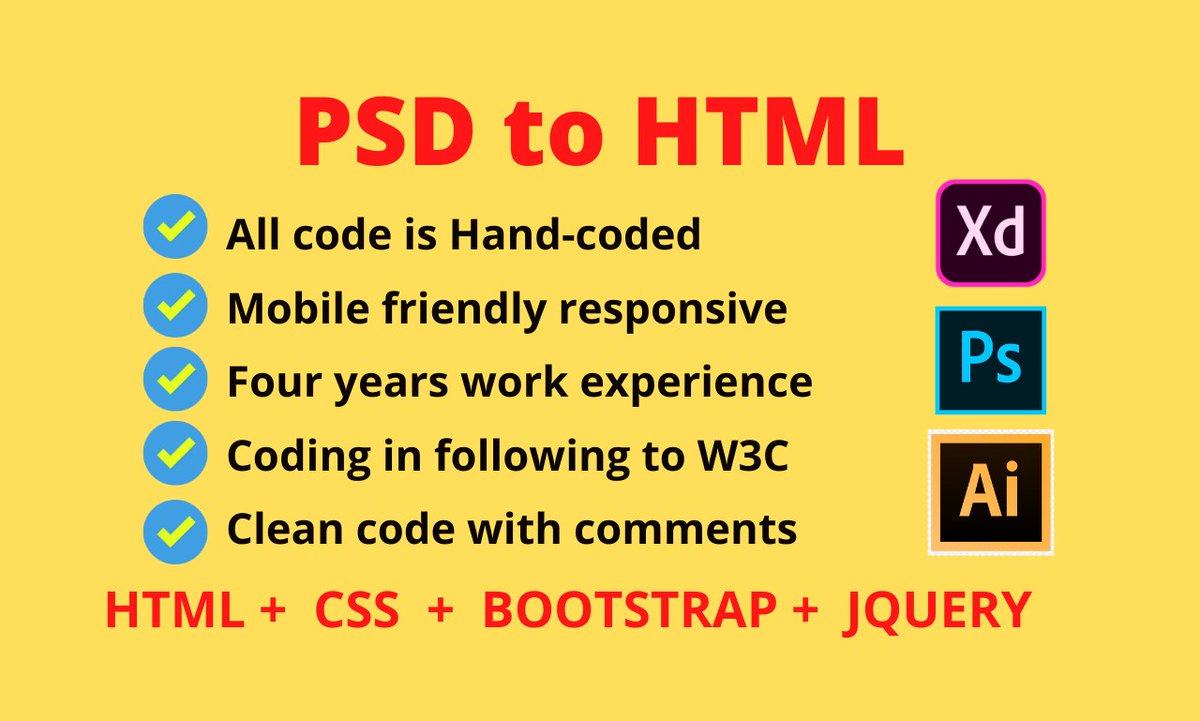 MdRuhulAlim1's tweet photo. Do you want to convert PSD to HTML, Figma to HTML, XD to HTML?
Knock me now. check my gig.
https://t.co/PTJecfL14X
#fiverr #fiverrgig #psdtohtml #xdtohtml #figmatohtml #responsivewebsite #convert https://t.co/16eaoAOYH9