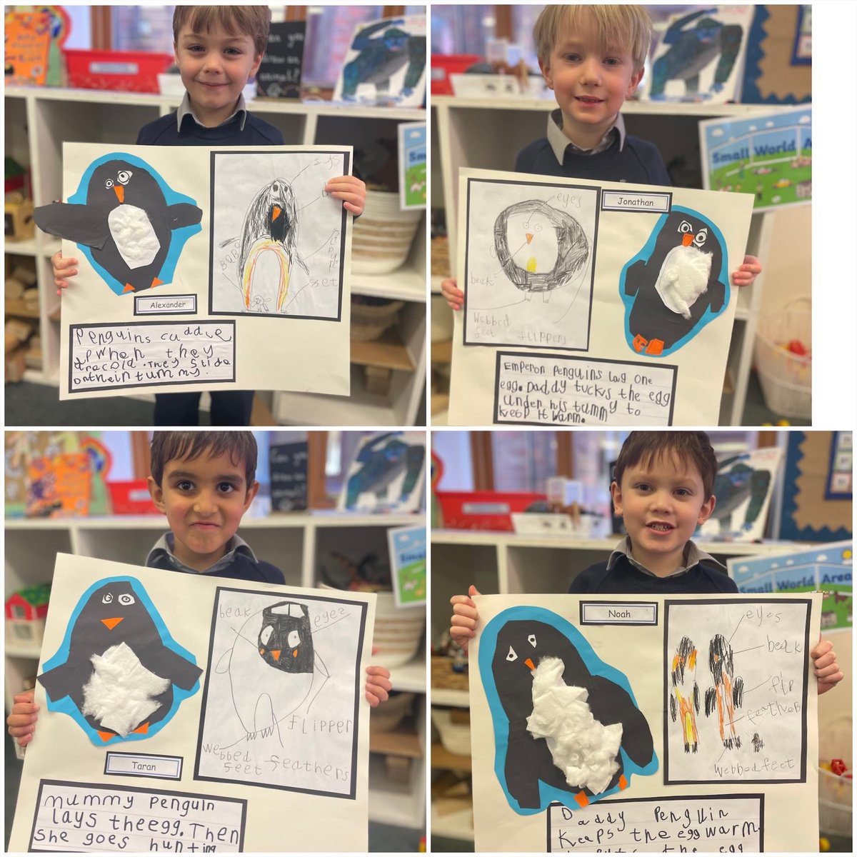 winterfoldhs's tweet photo. Reception pupils have enjoyed investigating penguins, they looked at a world map to see where they live and learnt facts about them. They then created the amazing penguin pictures that you can see in the photographs. #WinterfoldReception #SchoolTopic #TheWinterfoldWay https://t.co/JP1jRHegyH