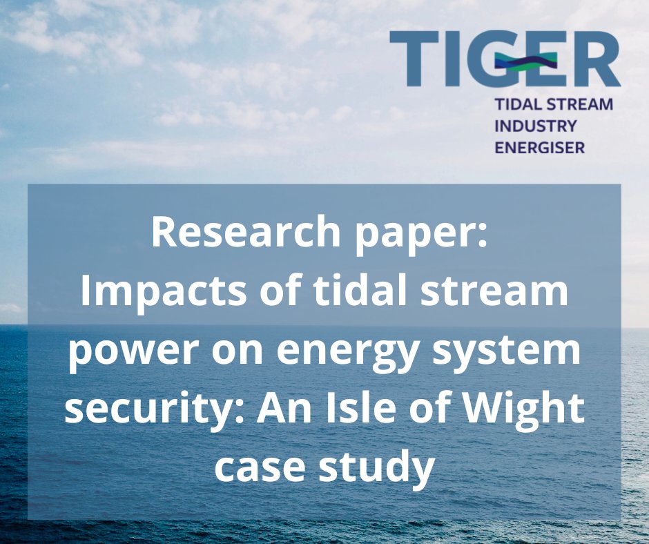 InterregTiger's tweet image. New #TIGERproject research paper: Impacts of tidal stream power on energy system security: An Isle of Wight case study. 

Read it here: interregtiger.com/download/resea… 

@PlymUni @EMEC_Ltd @Channel_Manche