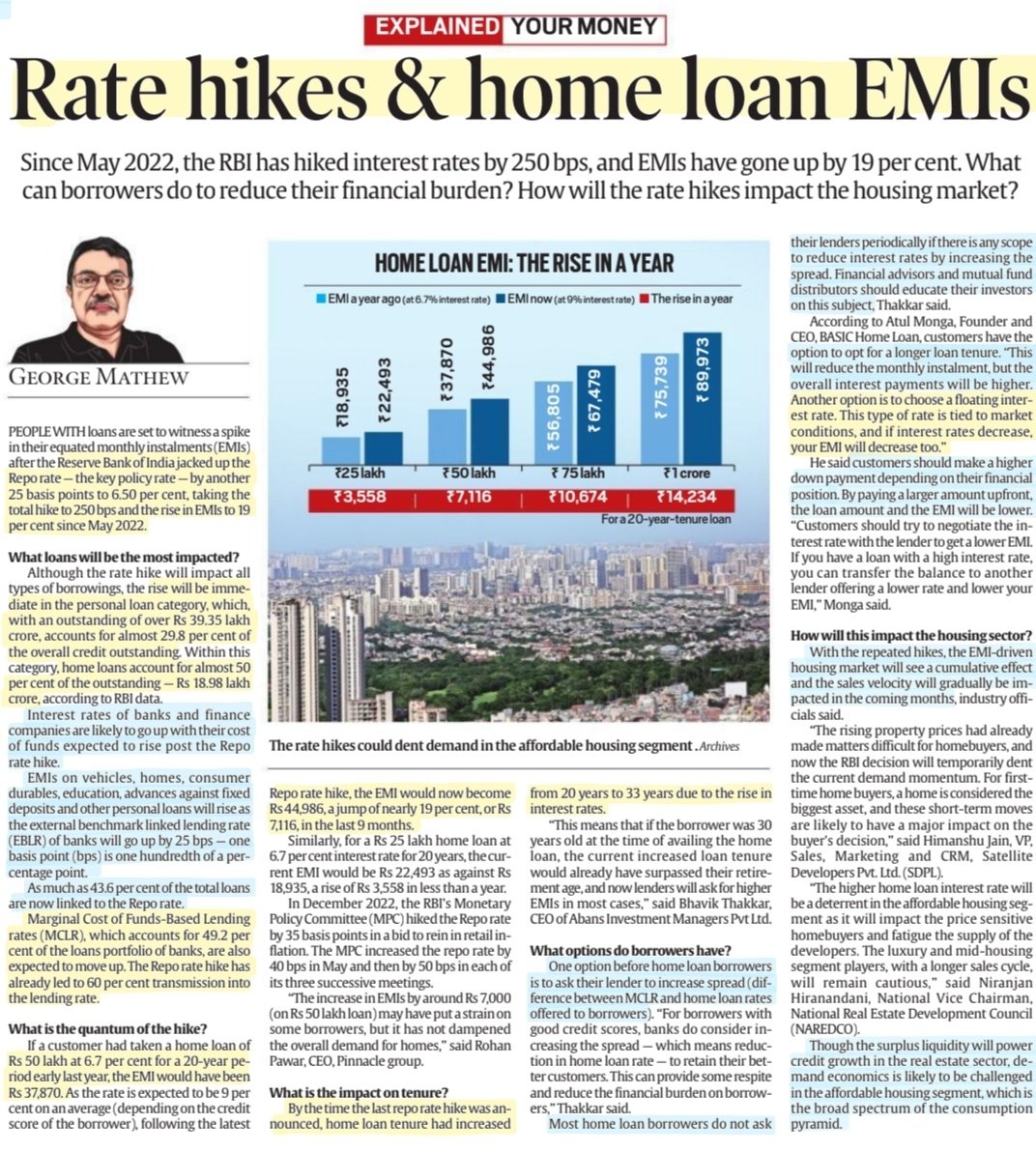 Ravikant Yadav on Twitter "'Rate Hikes & Home Loan EMIs' Well