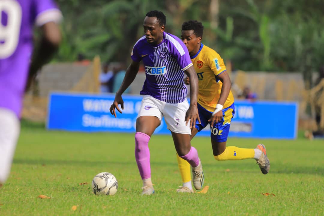TomMasiko's tweet photo. Always very hard to take but Hard Lucky guys, let's continue pushing up for more and more, good results will finally come our way. ## WAKISO GIANTS ## de purple sharks 💜💜💜 https://t.co/7pHjTzoVUx