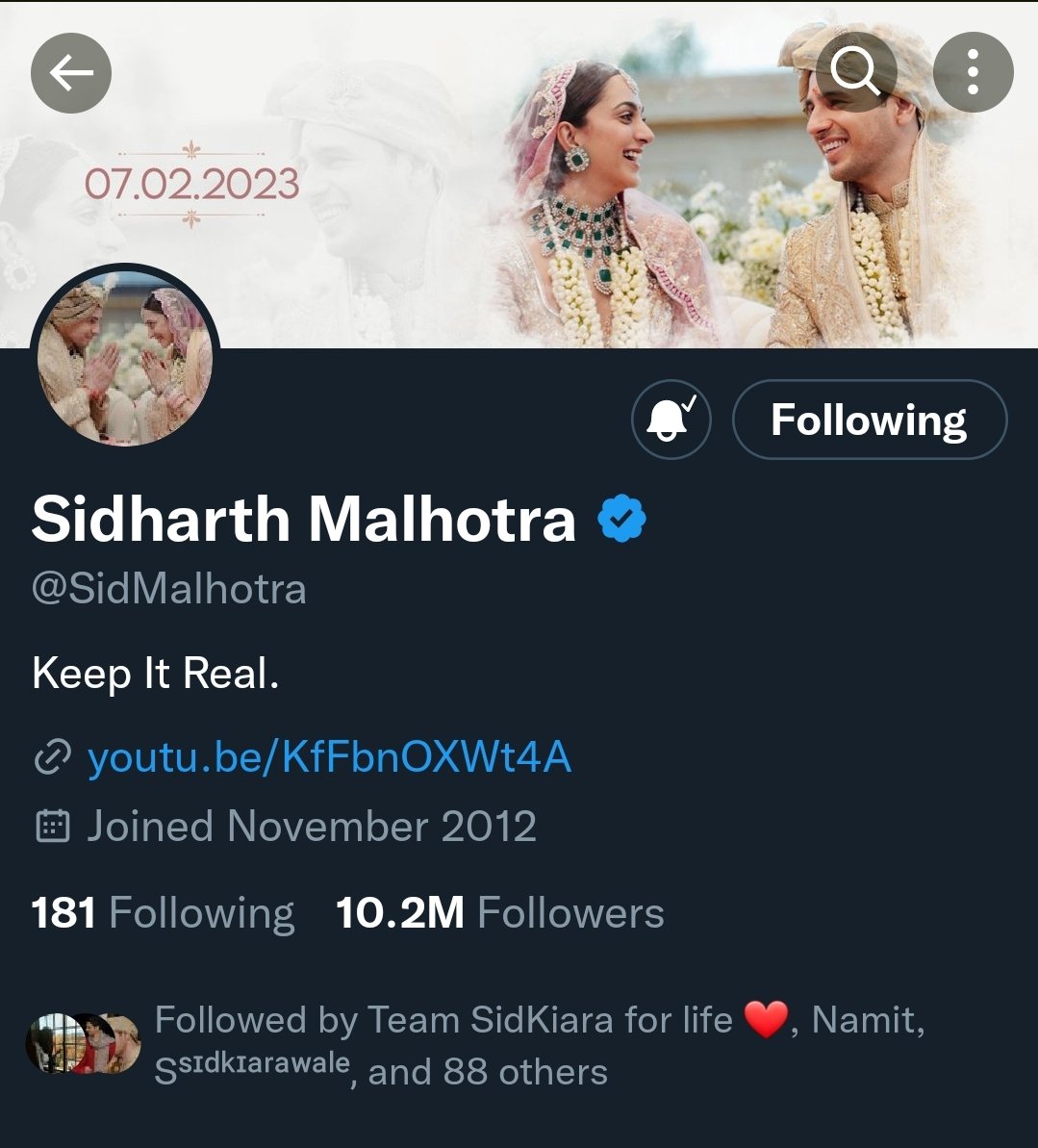 ipramit_'s tweet photo. He is in full love 😍
@SidMalhotra update his Cover pic on Twitter &amp; Facebook 

#SidharthMalhotra #SidKiaraWedding #SidKiara https://t.co/icAuFsO6PX