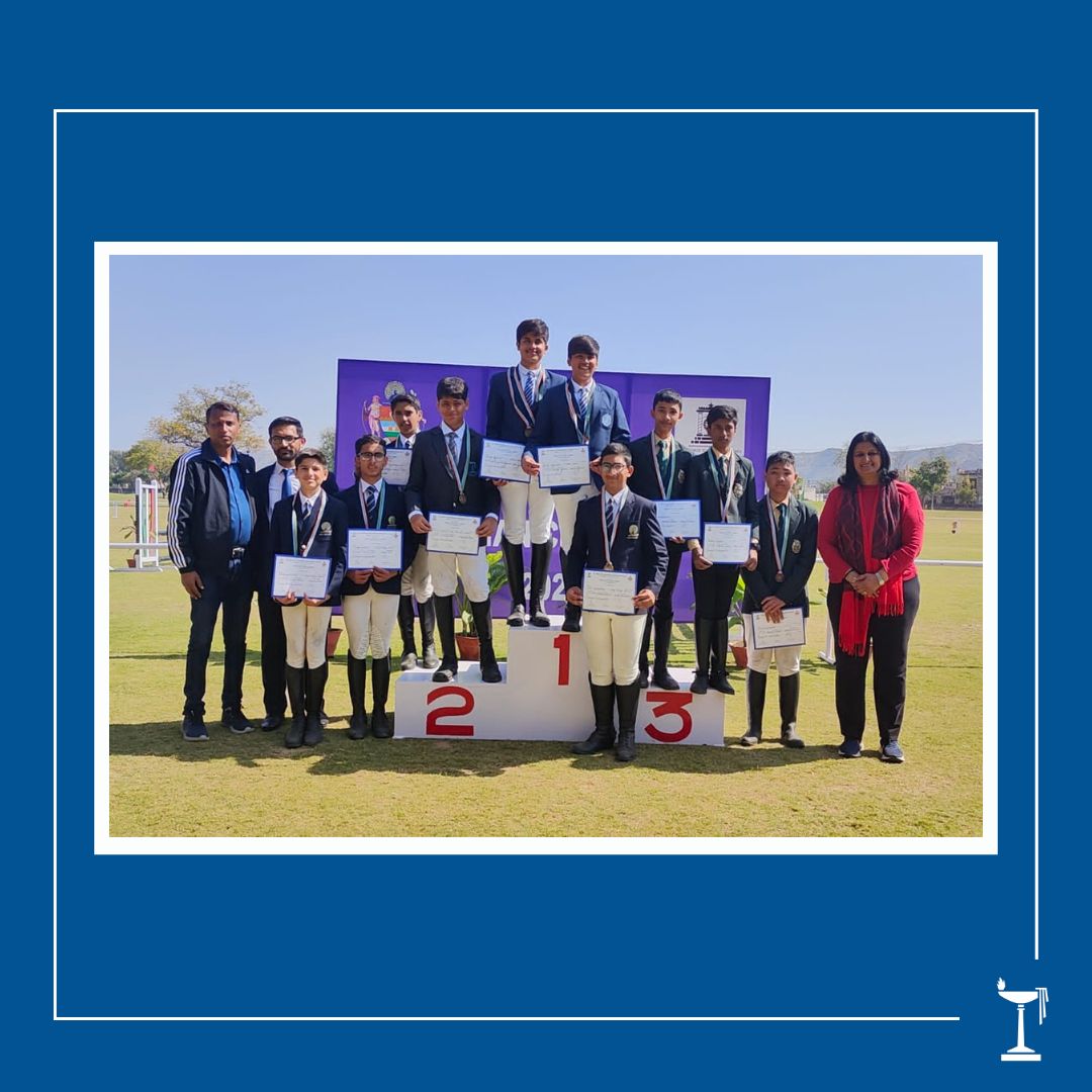 The_Doon_School's tweet photo. #TheDoonSchool boys participated in the All India #IPSC #EquestrianChampionship at Mayo College. Our boys competed against stiff opposition despite their little practice and won a total of 6 medals: 1 gold, 3 silver, and 2 bronze.
#IPSCEquestrian #GoDoscos #SportsAtDoon https://t.co/AbJN91m0Y8