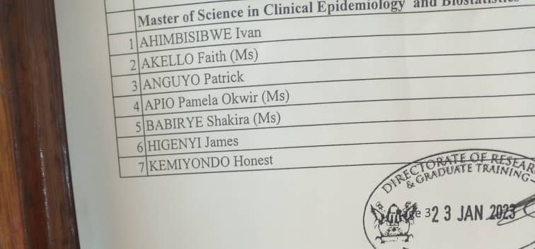 higenyijames's tweet photo. It's official! 
My MCEB is finally bagged👩🏿‍🎓📚.. Yet another reason to be grateful for 2022 as we unwrap 2023!🎉#Mak73rdGrad https://t.co/eNUAF4jSKJ