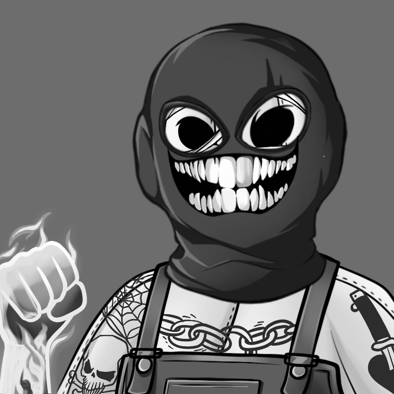 🚬The thug, who wears a dark hood, has a criminal record and acts secretively, and has recently been seen in the city's alleys.

Could he be related to the thugs in suits who appeared earlier?

#thuglife #NFT