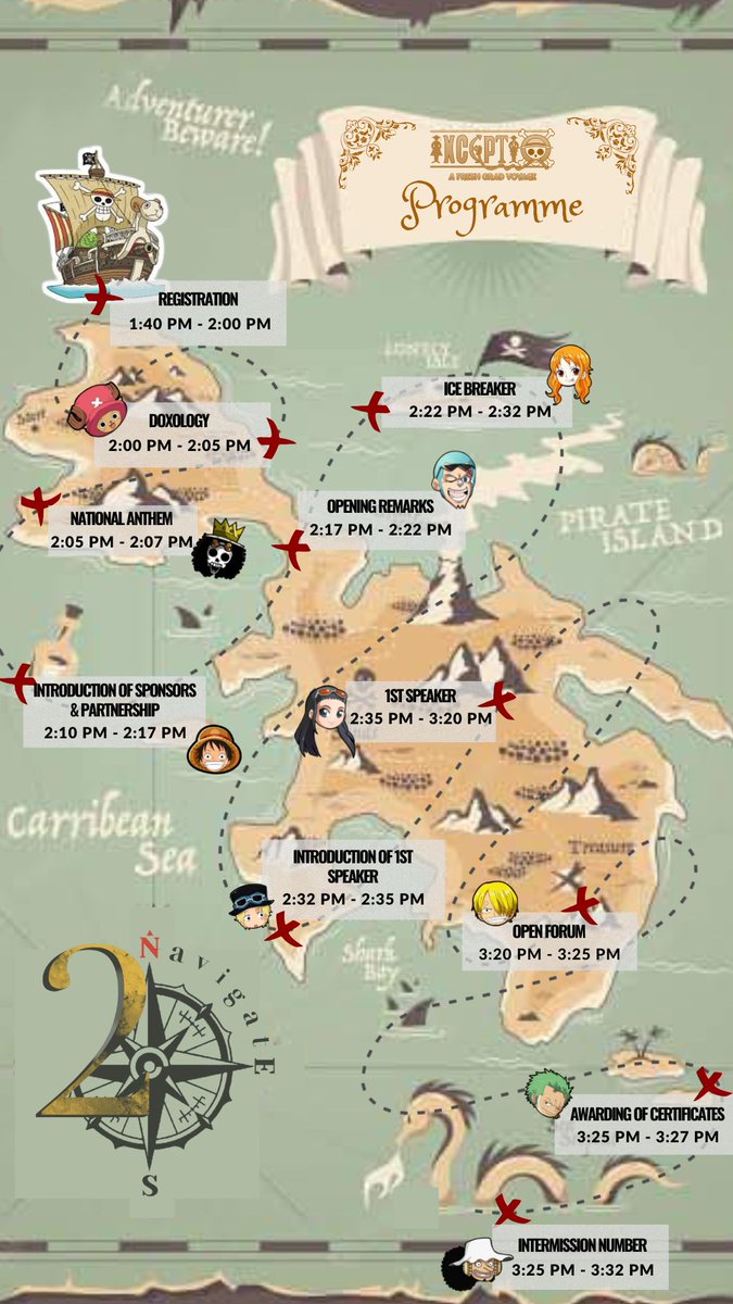 2_navigate's tweet photo. We mapped out the flow of our webinar program specifically for you, Voyagers, just like a ship needs a clear and well-planned itinerary! It is intended to help you find your way through the immense ocean of information and lead you to your ultimate "One Piece." https://t.co/pOQ4qDOOEc