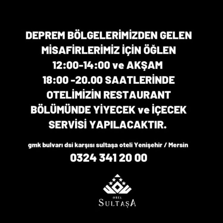 tamamyaso's tweet photo. MERSİN’E GELEN DEPREMZEDELER İÇİN DUYURU ⚠️ #mersin #deprem https://t.co/RBBD1igJMn