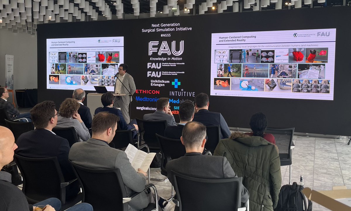 <a href="/rothnroll/">Daniel Roth</a> <a href="/ResearchGermany/">Research in Germany - Initiative of the BMFTR</a> #NGSS <a href="/rothnroll/">Daniel Roth</a> showing different interaction modalities, concepts and technologies for #XR/ #AI to tackle the challenge of surgical simulation.