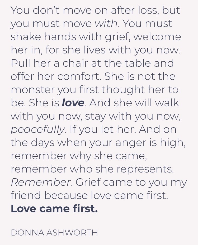 A lovely poem about loss , grief and love ❤️