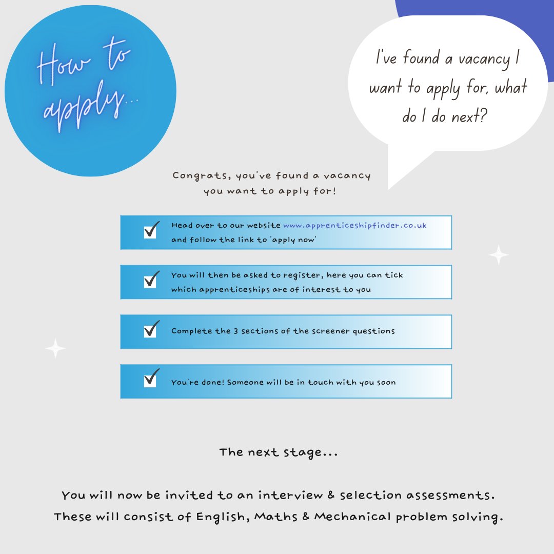 ProVQapprentice's tweet photo. So you've found a vacancy in your area... what now? 

#NAW2023 #Skillsforlife #nationalapprenticeshipweek https://t.co/3YA9ts4WP0