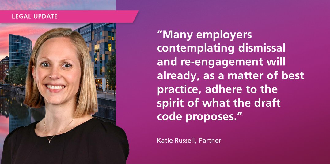 Katie Russell, a partner in our Employment team, has been quoted by <a href="/IEL_reports/">International Employment Lawyer</a> in an article on #fireandrehire.

Read more here: bsalmon.us/3XmcRwY

In-house readers can register to read the full article for free. 

#employmentlaw #HR #UKemplaw