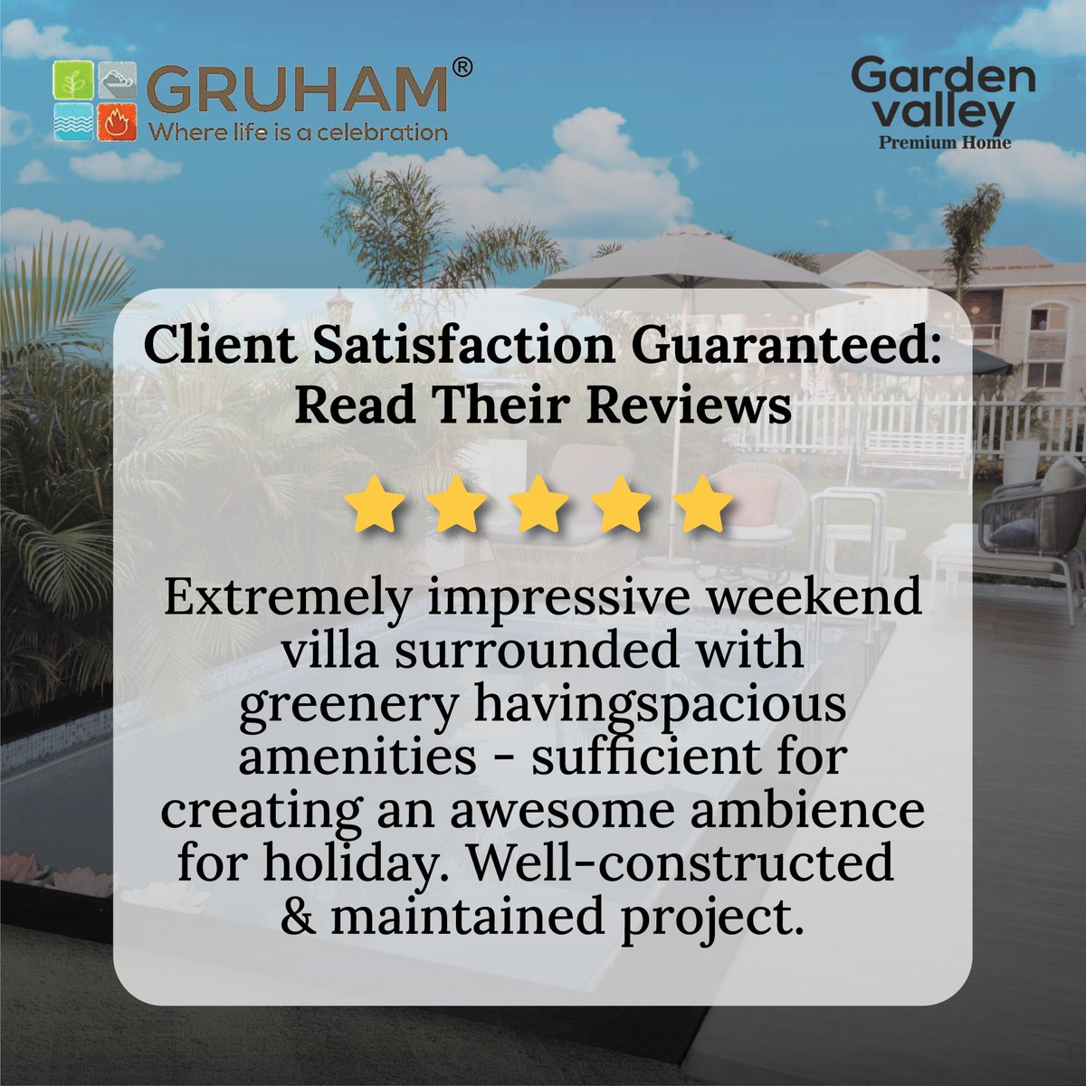 Some of the greatest landmark is received when  our clients are extremely satisfied with our work.

#GruhamDevelopers #RealEstateDevelopers #Realestatelndia #RealEstate #testimonial #clienttestimonial #clientreview