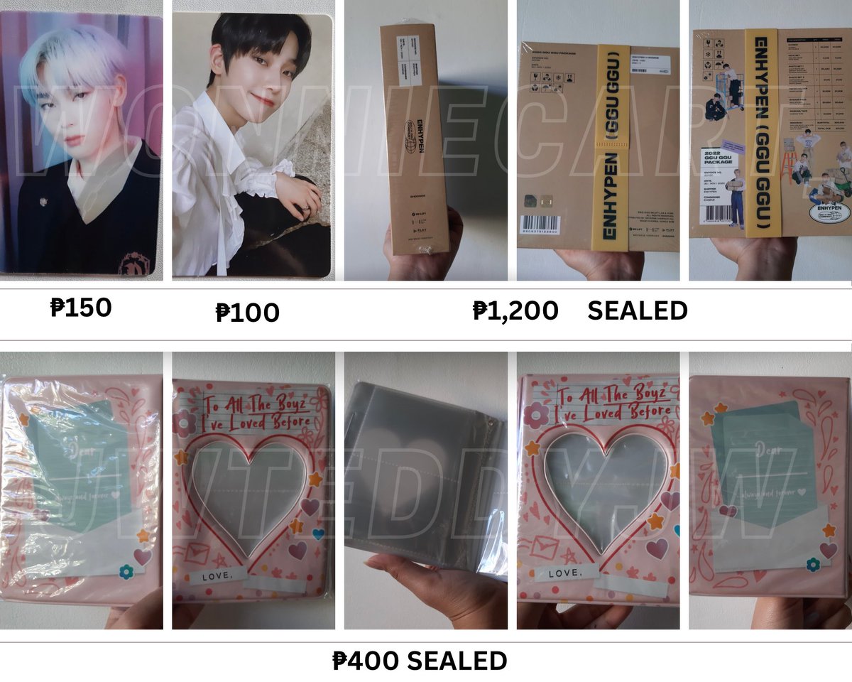 wonniecart_'s tweet photo. °• #wonririsells | wts lfb onhand ph

°• ENHYPEN OFFICIAL PHOTOCARDS
⤷HEE, JAKE, SUNOO, SUNGHOON, NI-KI, JAY

°• ENHYPEN OFFICIAL GGU GGU PACKAGE (extra-sealed)

°• To All the Boys I’ve Loved Before 2p collbook (sealed)
⤷pp sleeves

ALL ARE FIXED PRICE
⤷ w/ free pf if payo https://t.co/PQXmG5P7xe