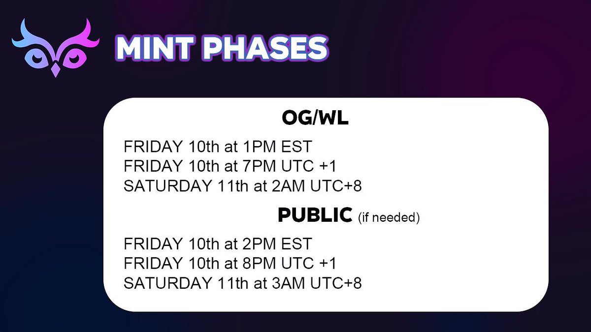 Gm fam 🫡
Today is the day❕

Voola is FREE but upgrade to Premium for lifetime access &amp; avoid monthly fees! 💰 
Get everything from the NFT world in one app! 📲

⏰ WL : 7pm CET
🏷️ 0.033 ETH
 Supply: 3000

🔸OFFICIAL MINTING LINK👇voola.app/mint