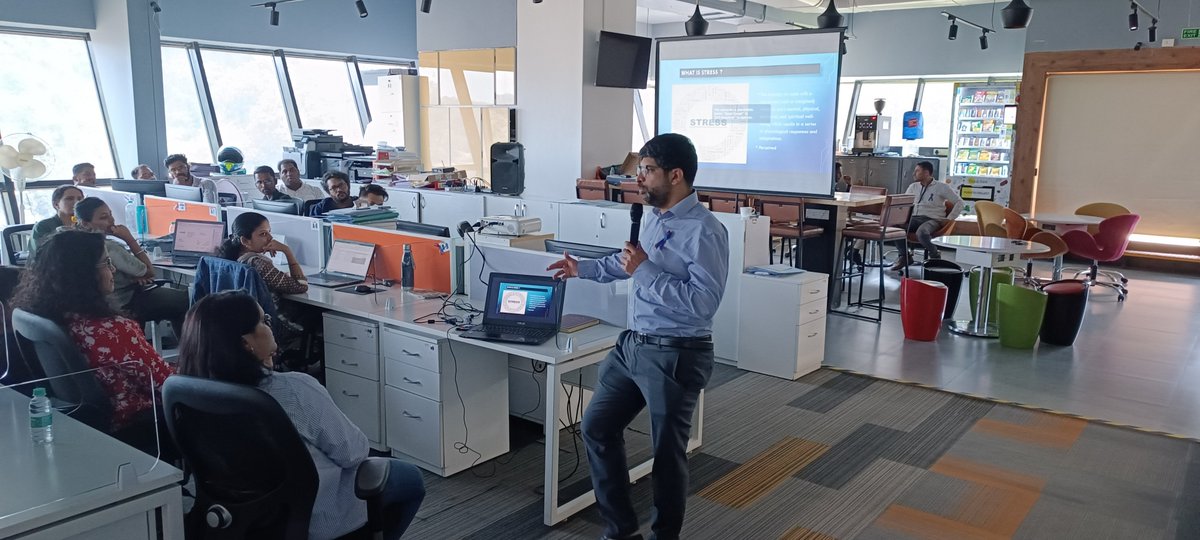 WhiteCrowRPO's tweet photo. We at WhiteCrow prioritize our employees' mental health! Had a great Health &amp; Wellness Seminar with renowned Psychiatrist Dr Austin Fernandes. Raising awareness &amp; educating on the importance of mental health in the workplace. #MentalHealthMatters #WhiteCrowCares https://t.co/VSI4J5CzkX