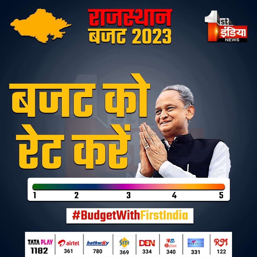 Rajasthan Budget 2023: अशोक गहलोत के द्वारा दिए गए बजट को आप 1 से 5 में कितने नंबर देंगे कमेंट करके अपनी प्रतिक्रिया दें #RajasthanBudget #Budget2023 #AshokGehlot #BudgetWithFirstIndia @ashokgehlot51 @RajGovOfficial