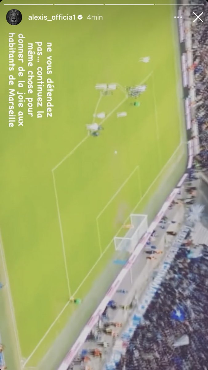 KiskinTime's tweet photo. La story d’Alexis Sanchez il y a quelques minutes sur Instagram.

Sûrement des mots de Tudor ou Payet qui sont restés gravé dans sa tête.

#TeamOM https://t.co/hStl7dpLkh