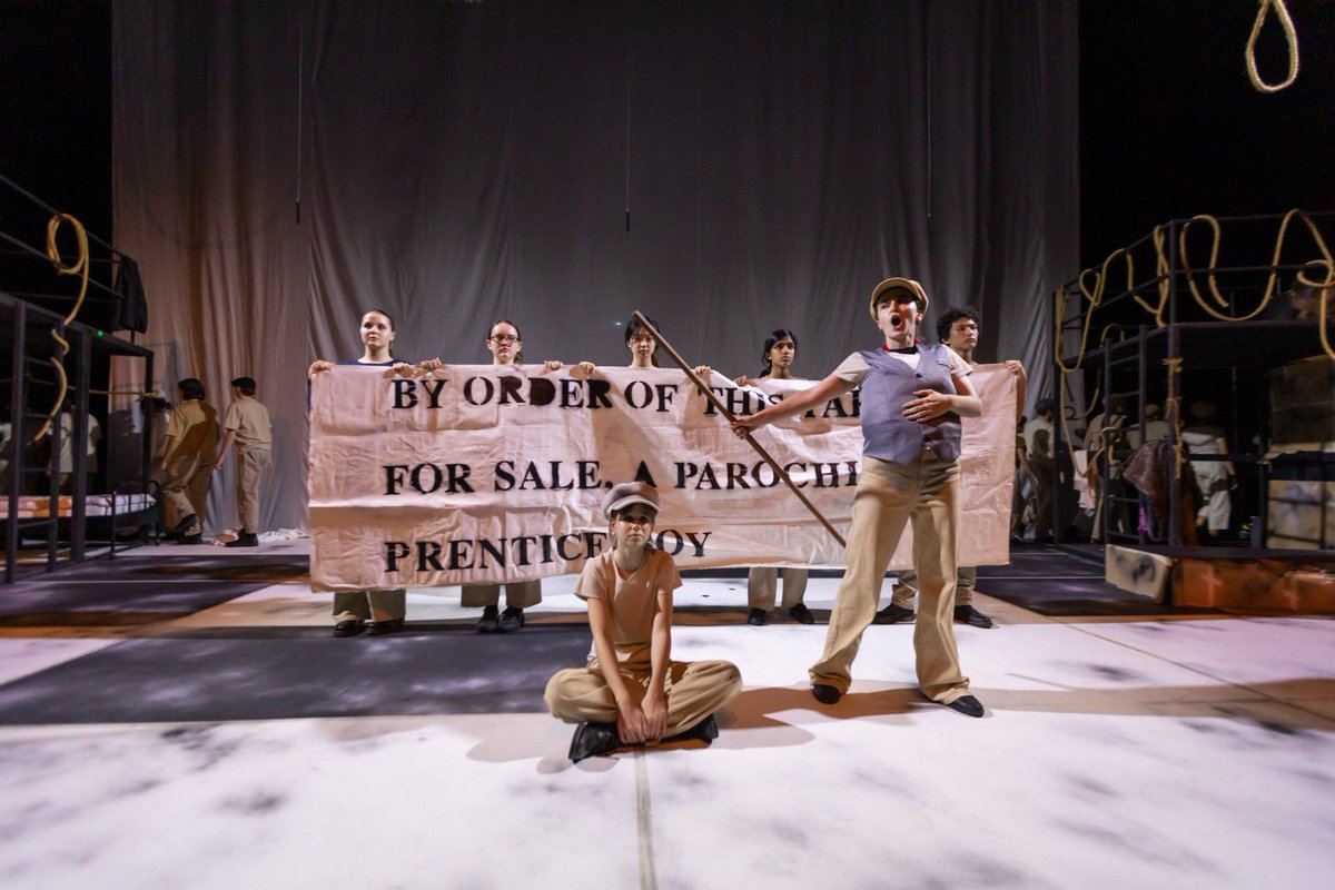 DCSG_Dulwich's tweet photo. Our Ignite! Performing Arts and #IBCP Performance and Production Arts students put on a stage adaptatation of Neil Bartlett's Oliver Twist this week, taking on leadership roles in #choreography, #directing, and #sustainable design and produced an outstanding piece of the theatre! https://t.co/hMUG7NAoJ2