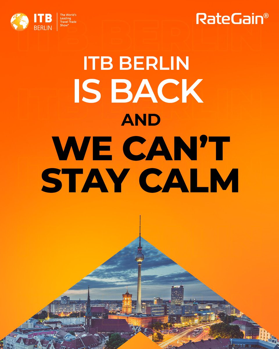 RateGain® (@rategain) on Twitter photo 📞<a href="/ITB_Berlin/">ITB Berlin</a> is calling! And our team can't wait to meet you there from 📅 7th to 9th March!
Stop by our 📍 Booth No. 125 / Hall 8.1 to learn about the latest travel trends and opportunities to unlock new #revenue for your #business!
#ITB2023 #ITBBerlin #hospitality #tourism 📞<a href="/ITB_Berlin/">ITB Berlin</a> is calling! And our team can't wait to meet you there from 📅 7th to 9th March!
Stop by our 📍 Booth No. 125 / Hall 8.1 to learn about the latest travel trends and opportunities to unlock new #revenue for your #business!
#ITB2023 #ITBBerlin #hospitality #tourism