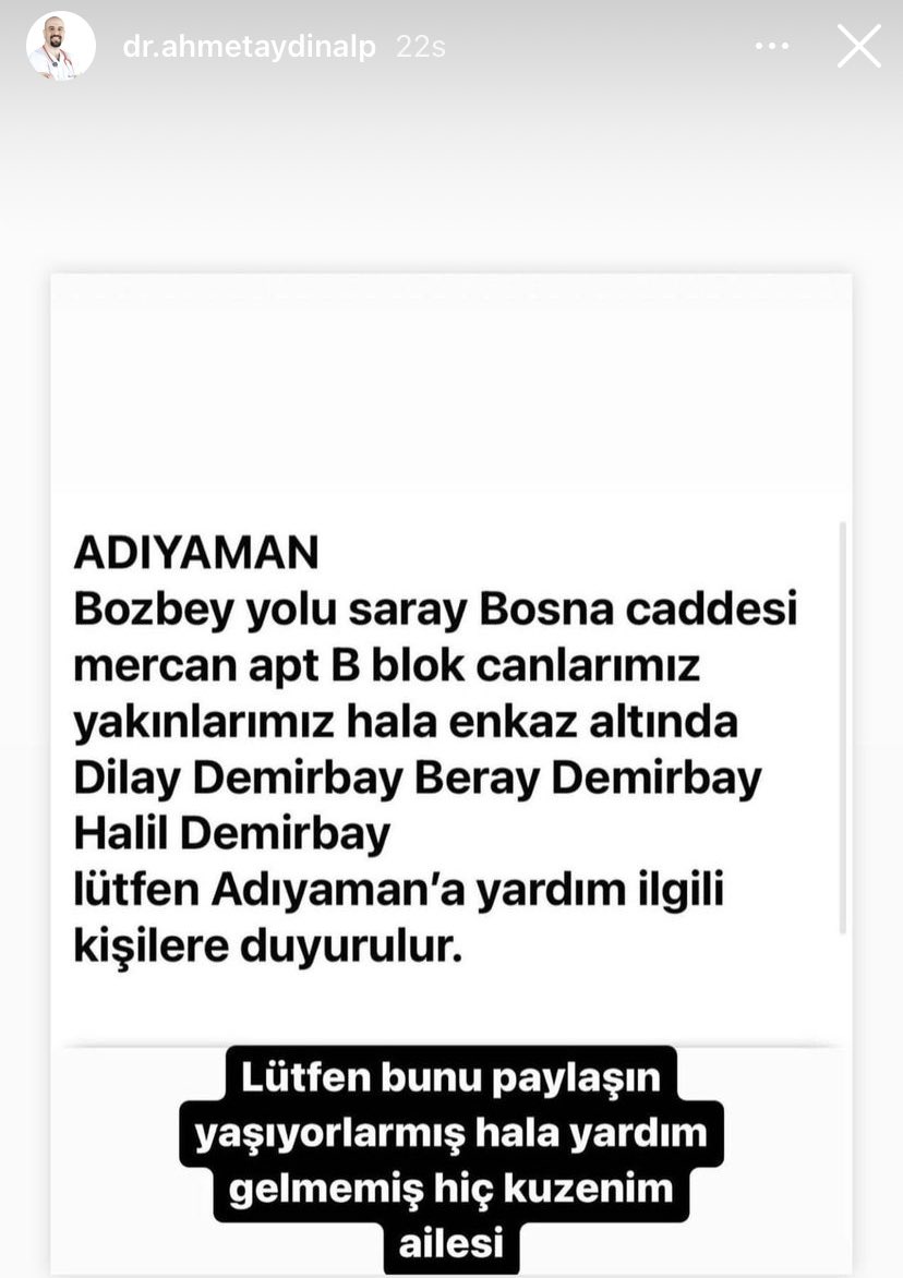 AktarSelin's tweet photo. @BabalaTv #YardimEdin #adiyamandeprem @OguzhanUgur @ahbap https://t.co/KLId853mj5