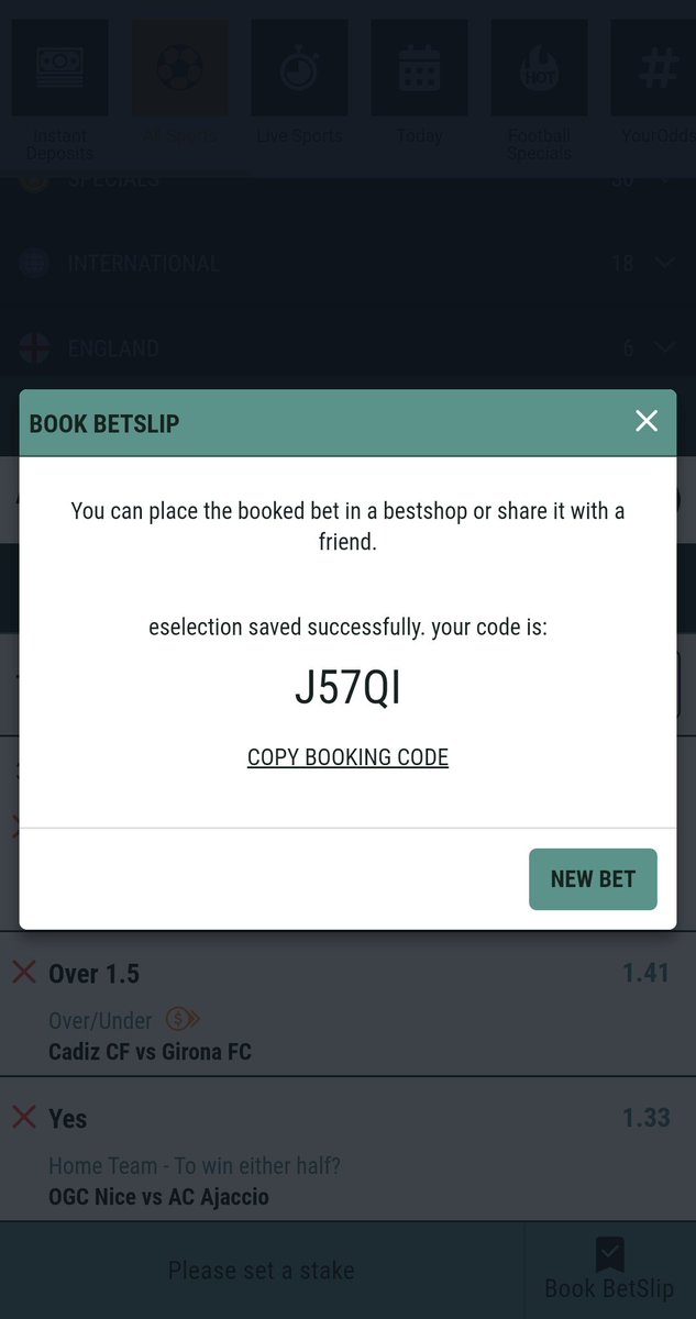 FootyCorner on Twitter "RT BetLane001 Frapapa Booking Code🔥 2 odds