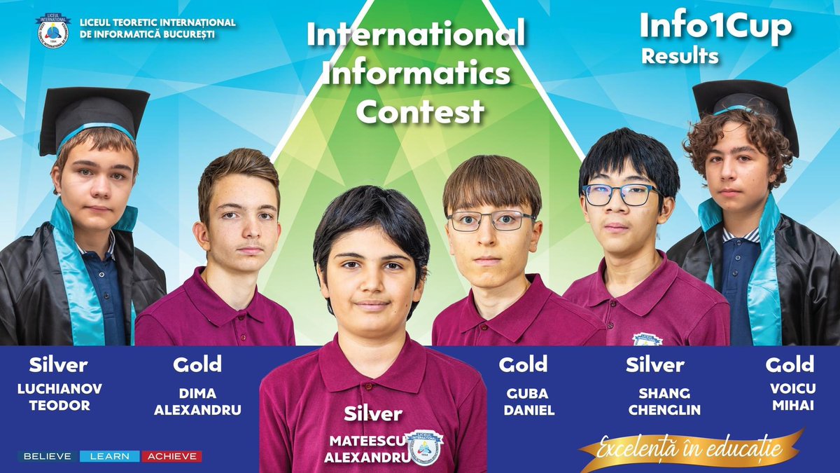 Lumina_Schools's tweet image. Rezultate extraordinare pentru elevii de la ICHB la INFO CUP. Noi medalii se strâng în palmaresul școlii. Felicitări tuturor! #infocup #medaliideaur #medaliideargint #performanta #informatica #ichb #scolilelumina