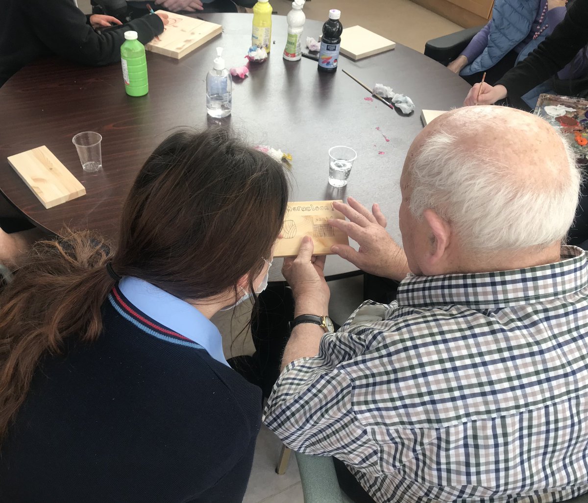 OLSSBlayney's tweet image. Yesterday TY Students started a Collaborative Art Project with the residents in St Mary’s. A lovely afternoon full of chats and art. Quoting one of the TY Students: &quot;Spreading joy &amp;amp; happiness through art&quot; @ceist1 #olssart #collaborativeproject #studentled #communityart #TY