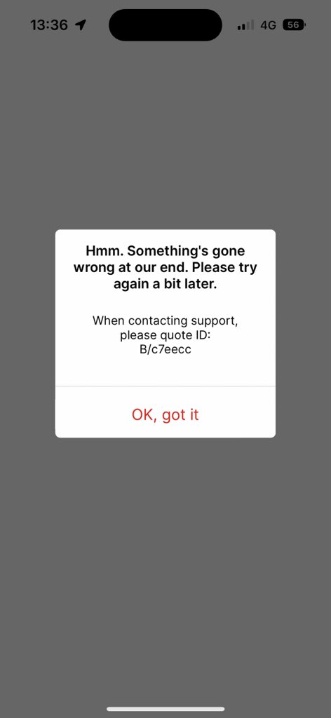 rebeccallan's tweet photo. @VirginMoney this is the screen almost every time I use the app, has been for months, please fix it!! #useless https://t.co/XMOrEZP3Kr