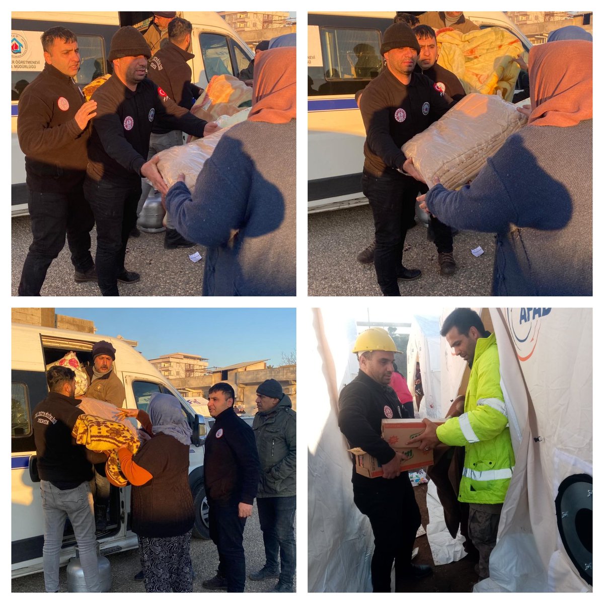 SuphiOner's tweet photo. Kurumumuz Suphi Öner Öğretmenevi olarak Antep -Islahiyedeydi bugün ,depremzede vatandaşlarımıza sıcak çorba  ve battaniye dağıtımı yapıldı..#gecmisolsunturkiye #ANTEPEYARDIM #islahiyeyardımbekliyor @ahpehlivan53 @AdemKoca46 @BaykalBasdemir @ilhnyildirim @byergin01 @MersinMEM https://t.co/uZFqJ6nE1g
