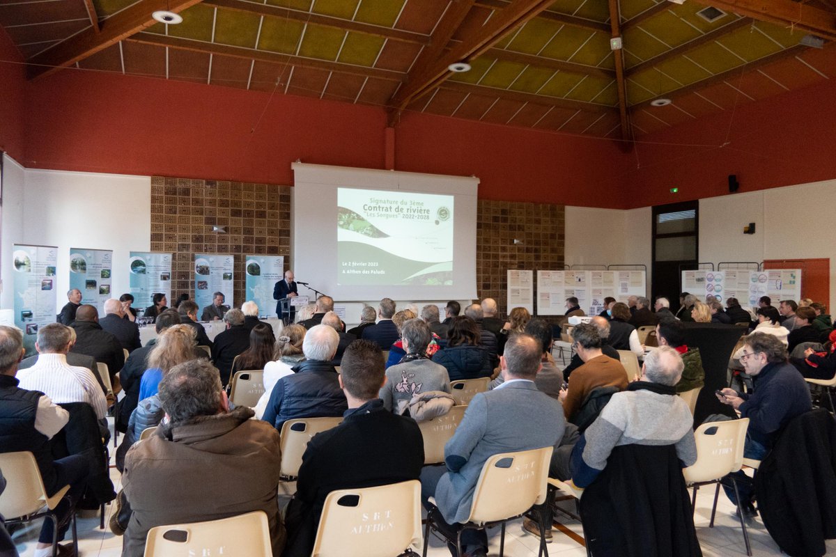 #ENVIRONNEMENT
Signature du 3ème Contrat de rivière “Les Sorgues 2022-2028”.  + d'infos : bit.ly/3YiIbOA
<a href="/Prefet84/">Préfet de Vaucluse</a> <a href="/MaRegionSud/">Région Sud</a>