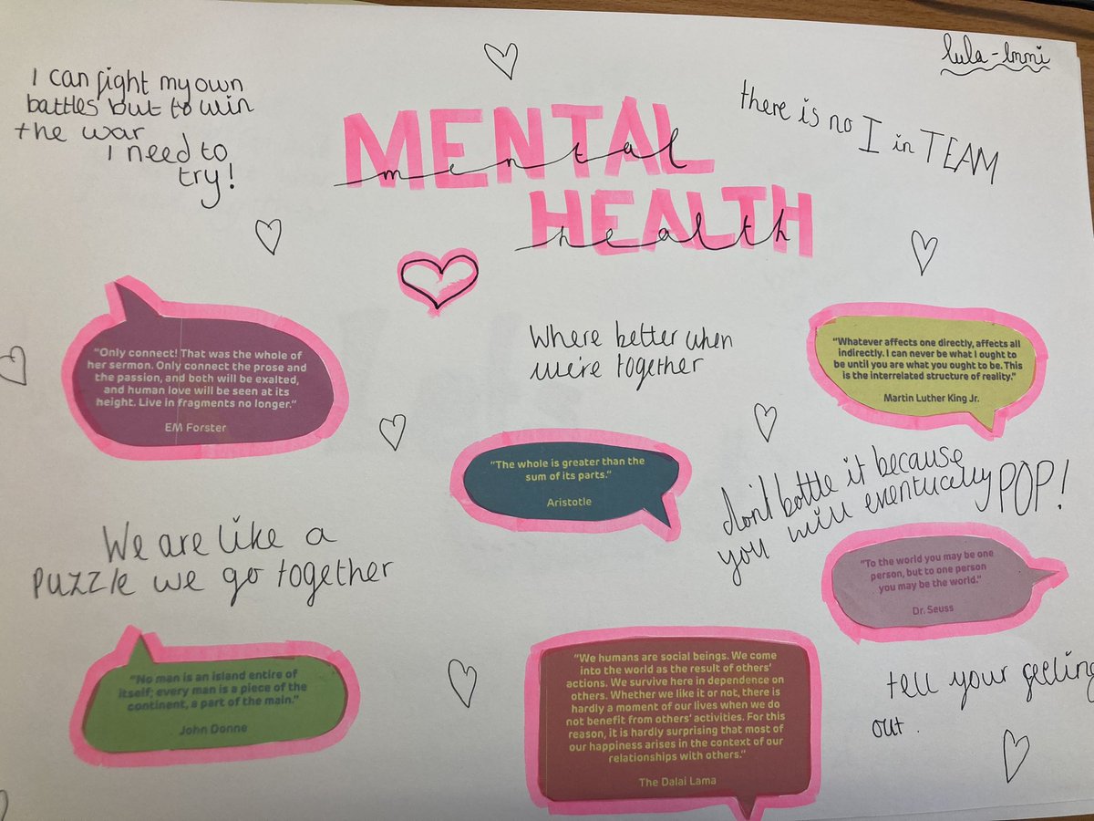 hwswakefield's tweet photo. #ChildrensMentalHealthWeek
#makingconnections
#Wellbeing
#betterwhenweretogether https://t.co/d5Em4kSWvX