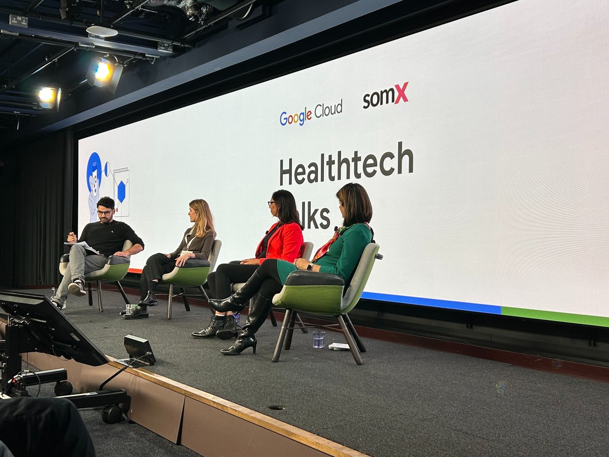 somXhealthtech's tweet photo. 🎉 We've loved seeing your photos &amp; reflections from last week's #HealthtechTalks, sponsored by @googlecloud!

Thanks to our panellists for an amazing, candid discussion on all things #womenshealth – we don't think many stones were left unturned... https://t.co/TqgWrYHfSR