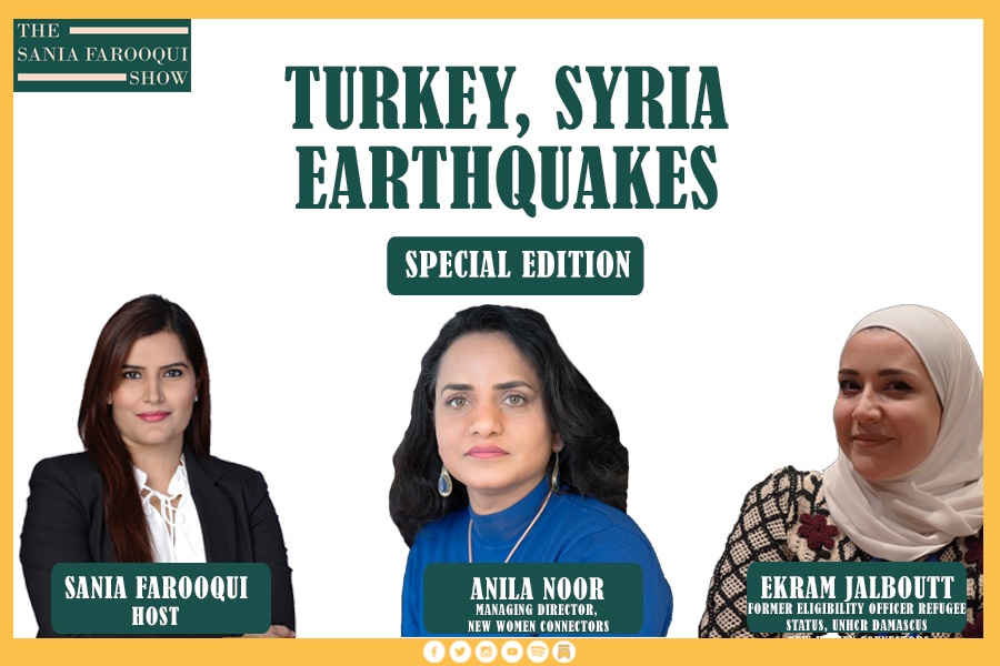 Impact of the earthquake on Turkey & Syria, secondary disaster & lessons from other humanitarian crisis - our host,@SaniaFarooqui will be in conversation with @nooranila of @iwomenconnector & @EJalboutt former officer @Refugees, Damascus to discuss all this & more.