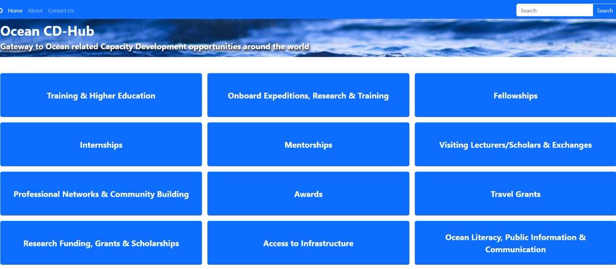 🌊Ocean-CD Hub is the new Capacity Development Portal from @IocUnesco 
The online platform lists ocean capacity development opportunities & activities from national, regional and global organizations around the world. 
Find your #OceanOpportunities ➡️ tinyurl.com/mwu23h3z