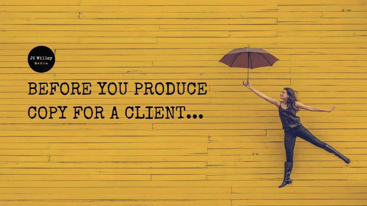 jo_willey's tweet image. I could write a long list of important questions to ask yourself before you produce copy for a client – but five main considerations are: the brief, the purpose, the hook, the publication channel, and the target audience.
#articlewriting #briefwriting #freelancewriting