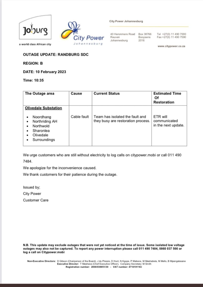 dirkbisschoff's tweet image. Still no power in #block10 #olivedale #randburg  and you're already talking about the next #loadshedding time frames?? No man, this is ridiculous. ETR?