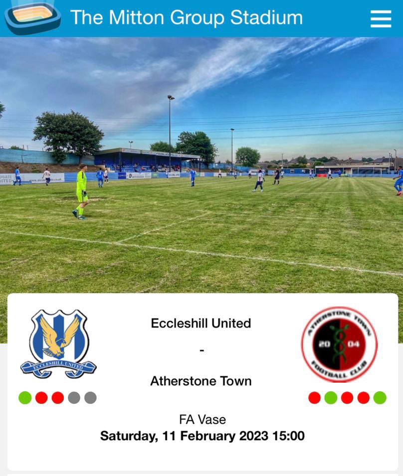 1 DAY LEFT‼️

Its game day tomorrow 😱 5th round of the #FAVASE playing <a href="/FCAtherstone/">Atherstone Town Community FC</a> 

Who’s coming 🙋🏻‍♂️🙋🏻‍♀️ <a href="/officialbantams/">Bradford City AFC</a>  comment below if you are. Please share far &amp; wide let’s get the <a href="/MittonGroup/">Mitton Group</a> stadium bouncing.

KO 3PM🕒  #football #NCEL #roadtowembley