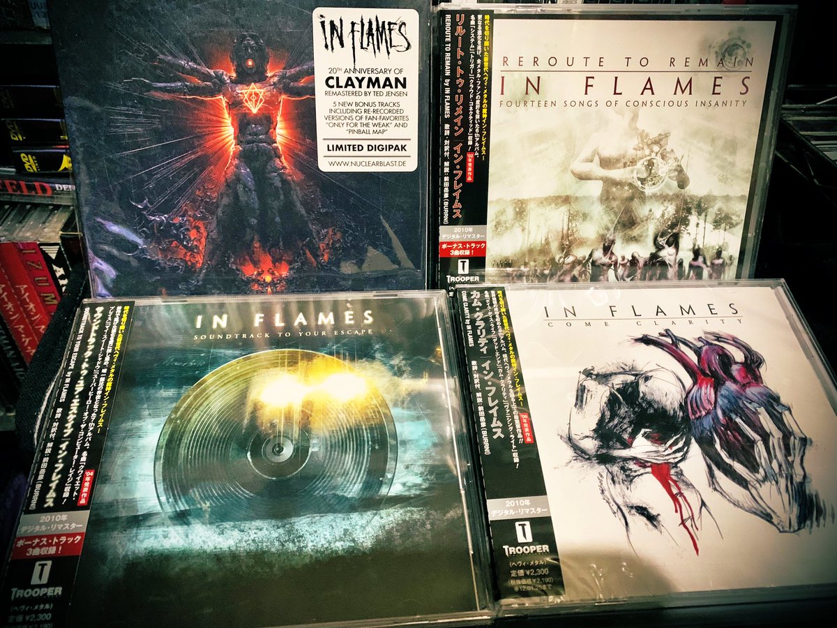 Samael97245196's tweet photo. IN FLAMESの新譜到着🤘
クレイマンと米国進出したこの時期が好きなので楽しめそう!
サイン、アンダースとビョーンのみのはずが、なんとフルメンバーではないか😆
限定盤買って良かった。
#INFLAMES
#forgone https://t.co/jXCr4yZstE