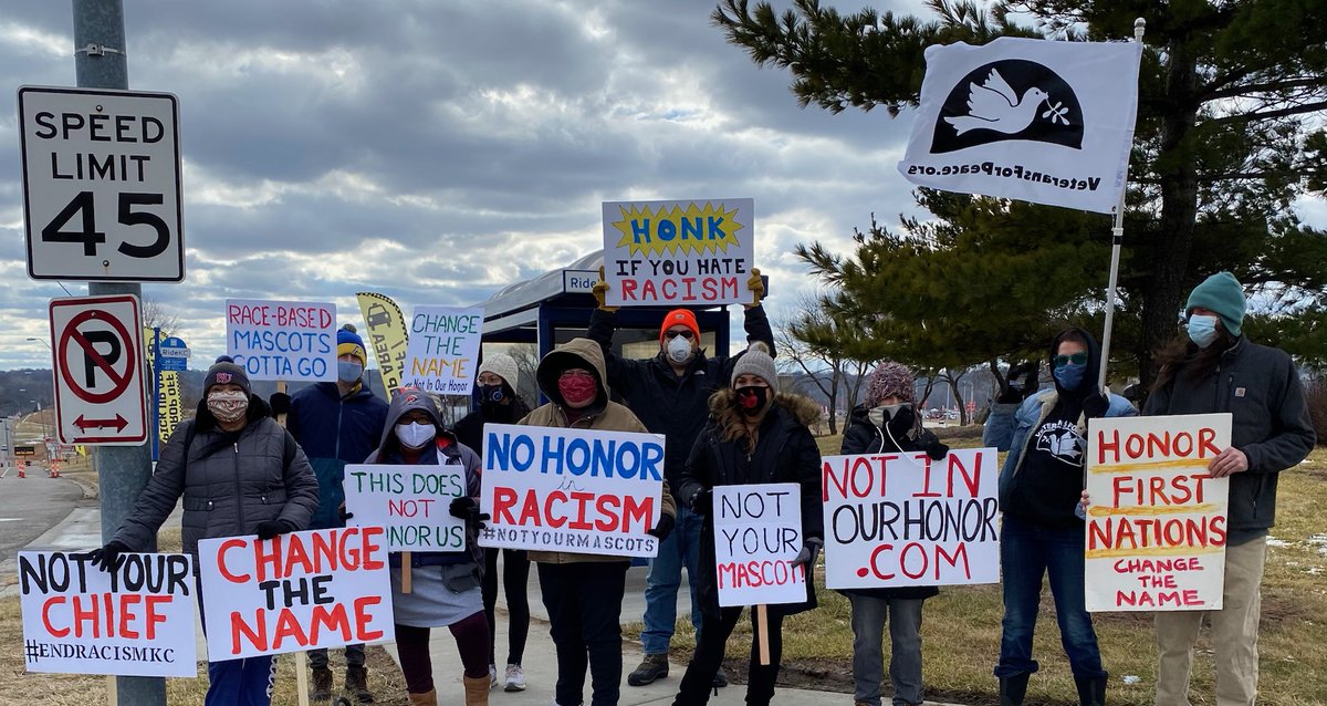 180099native's tweet photo. 100+m viewers will witness offensive imagery and problematic chants for the team from KC during the #SuperBowl. Today on @180099Native, we speak with @KDKW_406 from  
@IndianCountry, Jared Yazzie from @oxdxclothing, Randy Boogie, and @blackhorse_a.

https://t.co/xioe4SiwNB https://t.co/ohemNl52HI