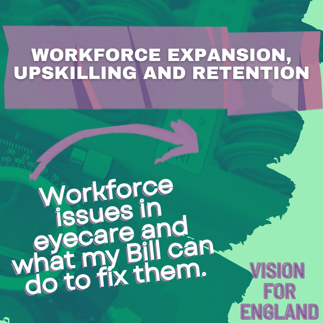 👁️🏥 National Eye Health Strategy for England

🧵 this week looks at workforce issues. Currently, ophthalmology is seriously understaffed and is under-utilising available capacity in community optometrists, risking patient's health. Find out how my Bill would help fix that 👇🏿