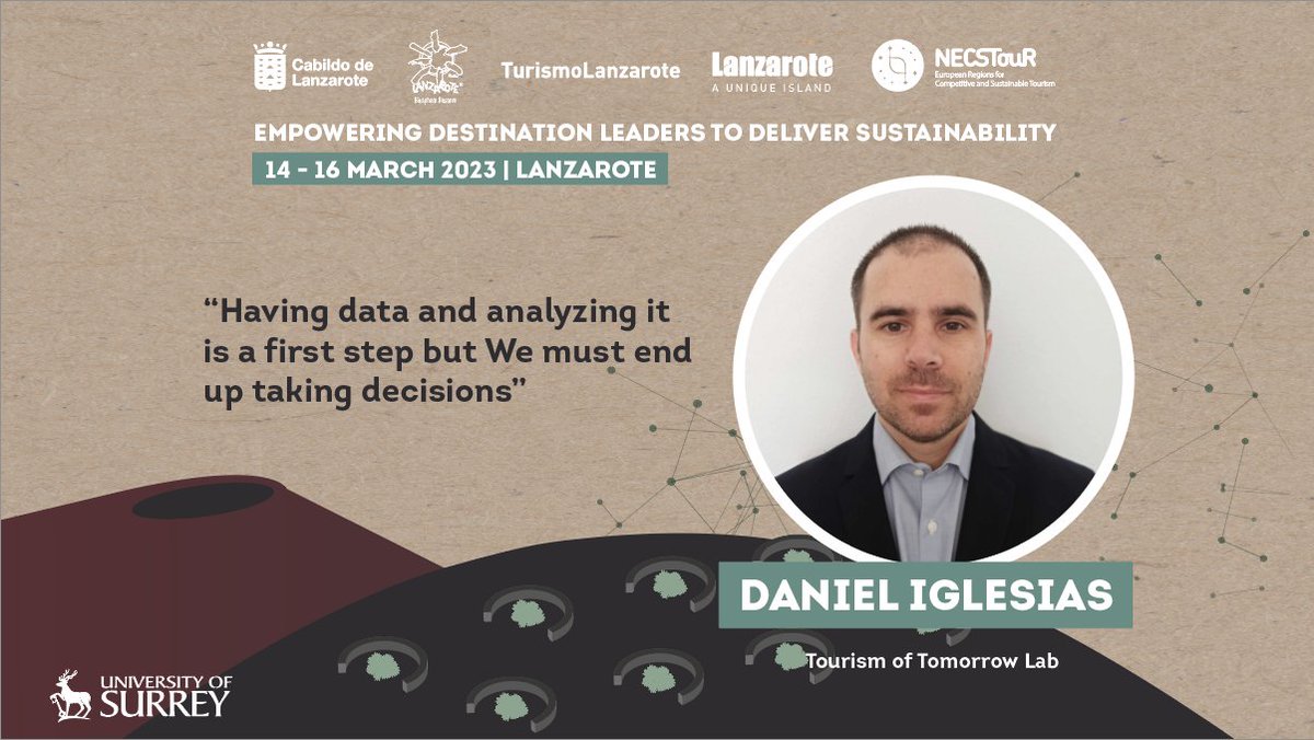 NECSTouR's tweet photo. Are you wondering how to take advantage of ready to use #data? In #Lanzarote, our #ToTLab Data Scientist @igledaniel will teach you step by step how!
Don't miss this opportunity, sign up now ➡️https://t.co/gxTIcd7uTC https://t.co/b6OltEfxjD