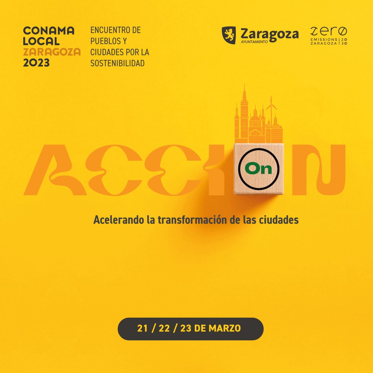 zaragoza_es's tweet photo. Zaragoza acogerá el Conama Local 2023, un encuentro nacional para dialogar sobre sostenibilidad en el entorno urbano, con tres ejes principales: biodiversidad urbana, economía circular y neutralidad climática.
En @etopia_ 21/22/23MAR
Info > https://t.co/xGKxaitgWi
#ConamaZaragoza https://t.co/mDGW1cQHWp