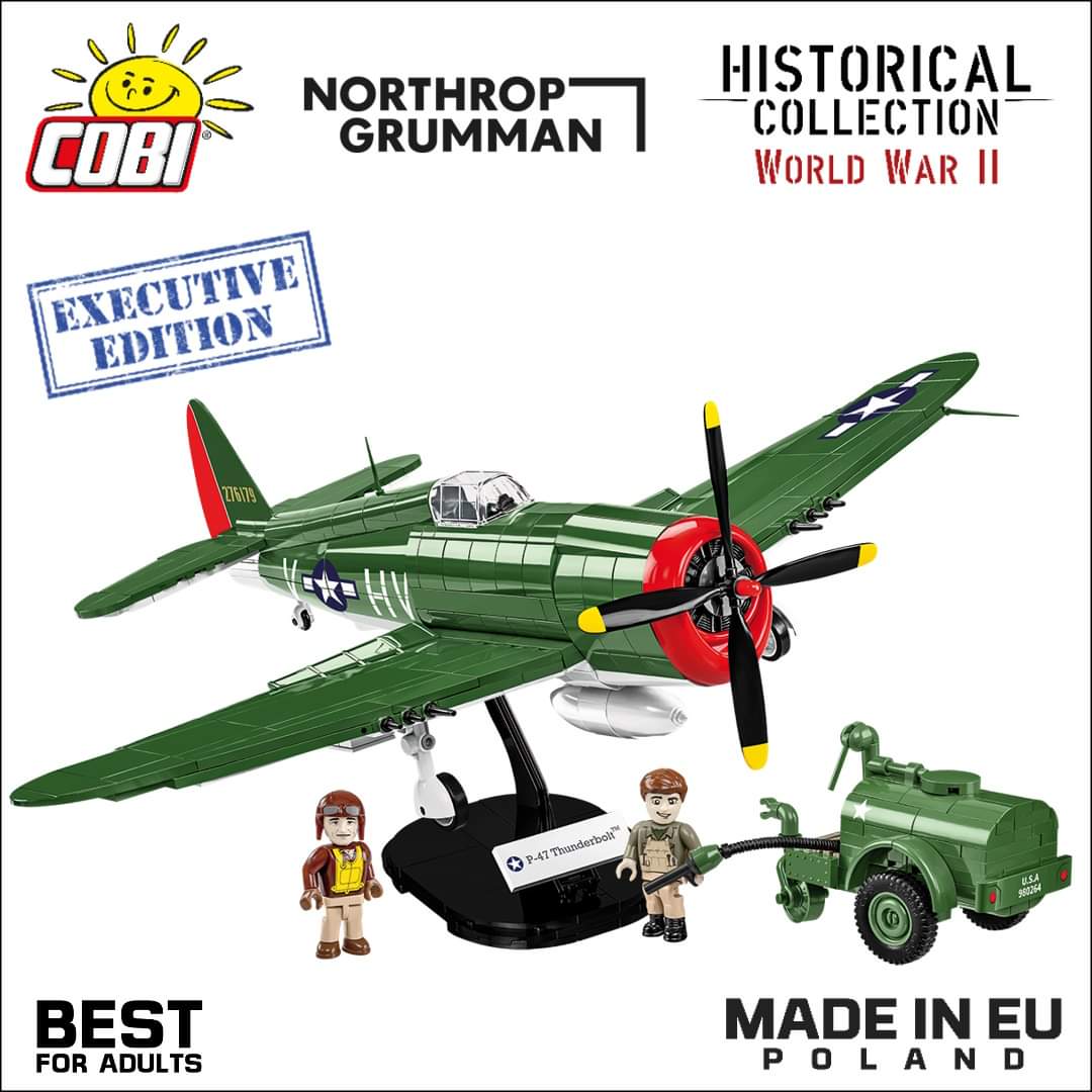 COBI_Bricks's tweet image. 📣💥 P-47 Thunderbolt ™️ &amp;amp; Tank trailer EXECUTIVE EDITION is available now 💁‍♂️⤵️🛒
cobi.eu/product/p-47-t…
▪️Northrop Grumman License
▪️567 Bricks
▪️1:32 scale (plane) &amp;amp; 1:35 (tank trailer)
▪️ 2 x minifig
↔️ 36 cm length
↕️ 40 cm wingspan
▪️Nameplate
⚙️ MADE IN 🇵🇱🇪🇺 
#P47