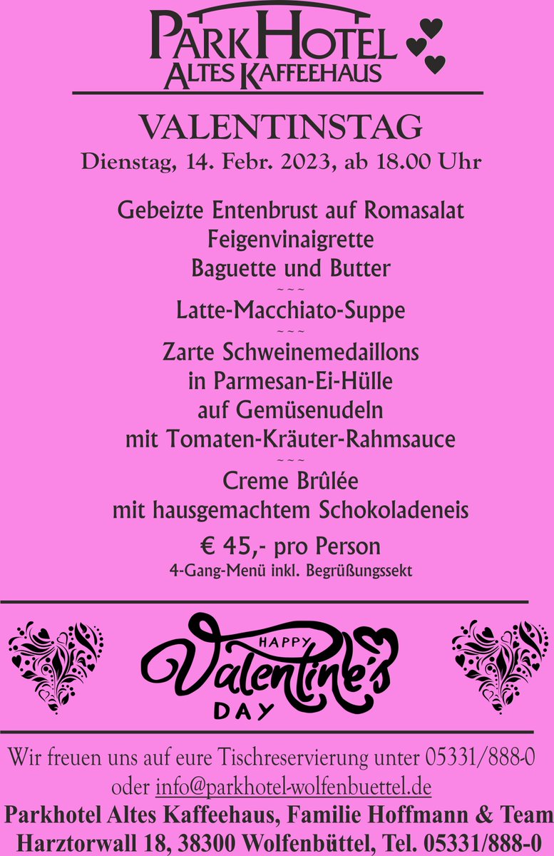ParkhotelWF's tweet photo. #Valentinstag 
schon was vor? https://t.co/Q6RPhCrT5k