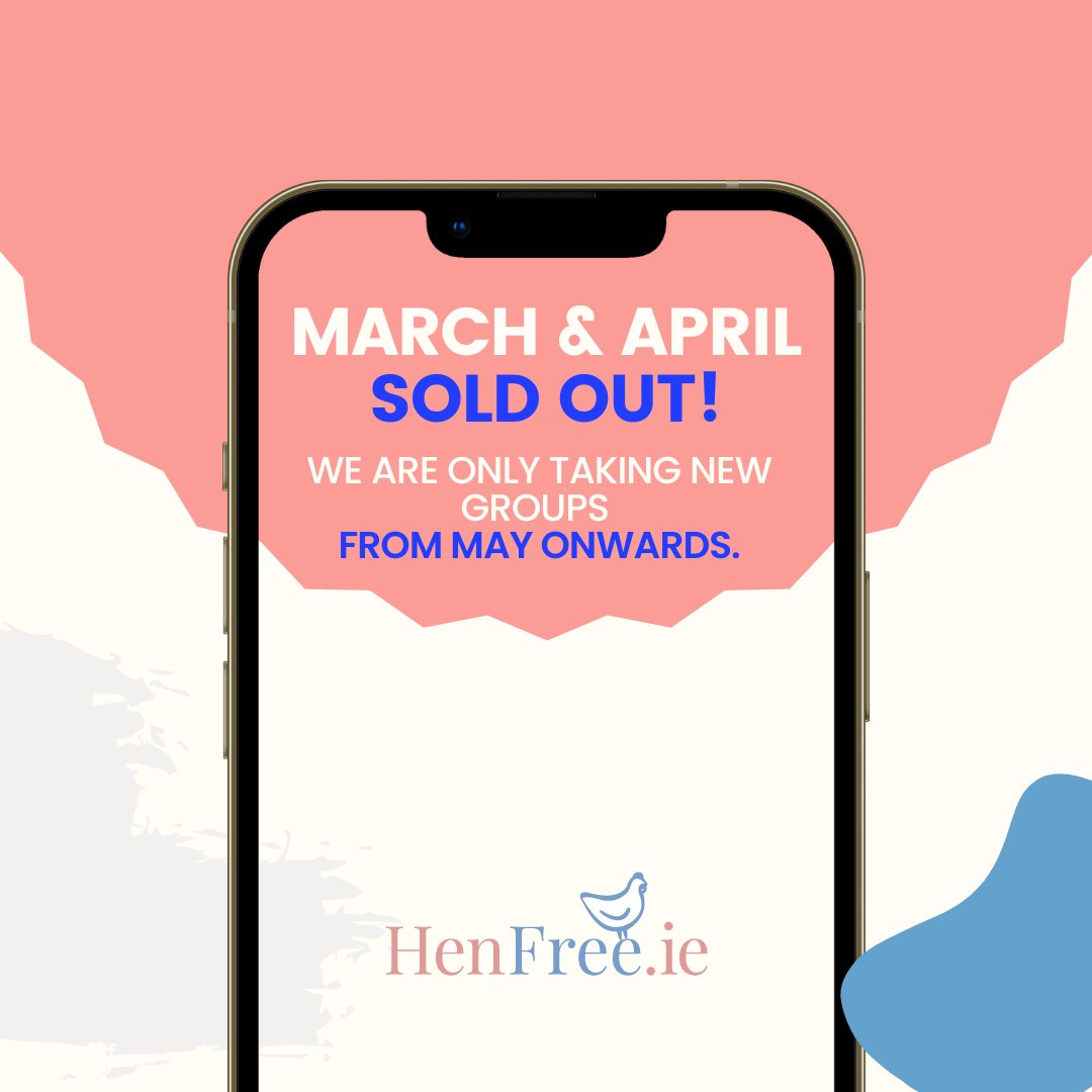 Our March and April slots for hen parties are officially SOLD OUT!  💃🏼🎉 But don't worry, we've got you covered starting from MAY onwards! 🌟 Limited spots available, so book now to secure your date!  👉 henfree.ie/package-builder

#HenPartyIdeas #HenPartyPlanner  #HenFree