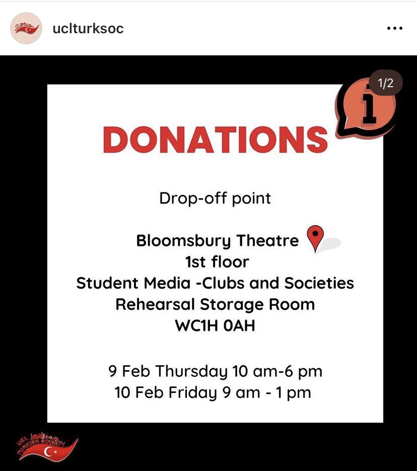 aslicerencinar's tweet photo. The UCL students are doing an amazing job organising the donations to be sent to the earthquake zone. If you are around London, please consider donating! @TheUnionUCL https://t.co/LEFAXLioG3