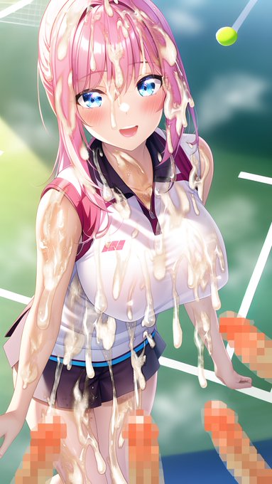 テニスウェアにぶっかけ無洗浄 