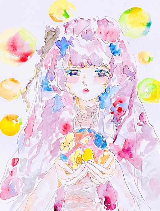 「毱」#イラスト #透明水彩 #絵画 #art #illustration 