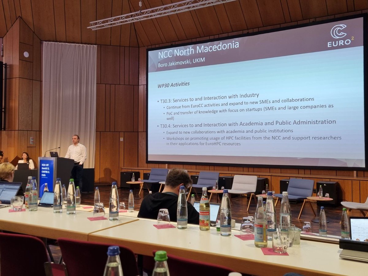 EuroCC North Macedonia (@eurocc_mk) on Twitter photo #EuroCC2 kicks off: <a href="/EuroCC_MK/">EuroCC North Macedonia</a> joined the launch event. <a href="/BoroJakimovski/">Boro Jakimovski</a> from FINKI presented our work.
Yesterday marked the beginning of the second phase of #EuroCC, the European network composed of High-Performance Competence Centers.
More info at hpc.mk #EuroCC2 kicks off: <a href="/EuroCC_MK/">EuroCC North Macedonia</a> joined the launch event. <a href="/BoroJakimovski/">Boro Jakimovski</a> from FINKI presented our work.
Yesterday marked the beginning of the second phase of #EuroCC, the European network composed of High-Performance Competence Centers.
More info at hpc.mk